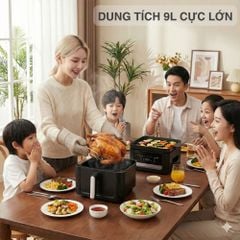 Nồi Chiên Không Dầu Kèm Vỉ Nướng 2-in-1 Mishio MK407: Nâng Tầm Món Ngon, Tiện Lợi Vượt Trội