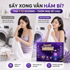 Nước xả cô đặc - Giấy Thơm Quần Áo SoonMi Hương Lavender - Nước Xả Cô Đặc Cho Máy Sấy (Hộp 40 Tờ) MK