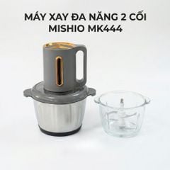 Máy Xay Thực Phẩm Đa Năng Mishio MK444 (2.0L) - Cối Thủy Tinh tặng cối Inox 304 Phân Loại Thực Phẩm Sống Chín