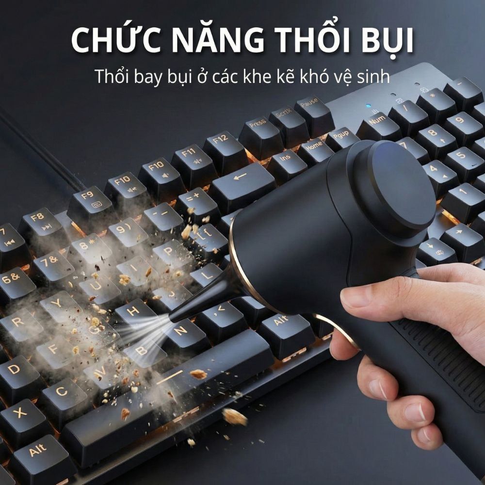 Máy Thổi Bụi vệ sinh Không Dây Kachi MK367 kèm phụ kiện hút bụi