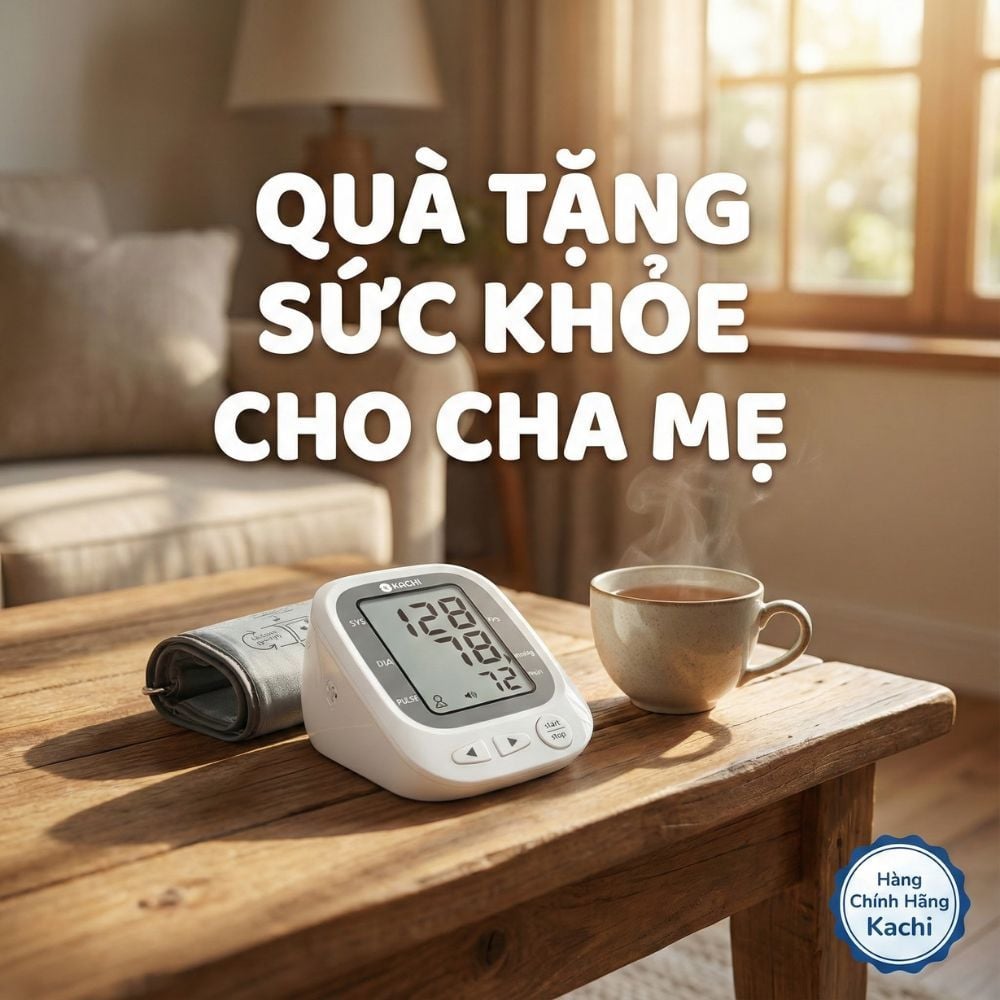 Máy đo huyết áp bắp tay Kachi JN-163B MK | Trợ lý AI đọc kết quả tiếng Việt | Hỗ trợ người cao tuổi mắt kém