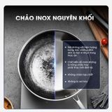  Chảo Inox đáy từ 3 Lớp Mishio (Size 22, 24, 26, 28, 30cm) MK433, MK434, MK435, MK436, MK437 – Đúc Nguyên Khối, Đáy Từ, An Toàn Vượt Trội 
