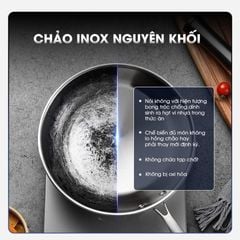 Chảo Inox đáy từ 3 Lớp Mishio (Size 22, 24, 26, 28, 30cm) MK433, MK434, MK435, MK436, MK437 – Đúc Nguyên Khối, Đáy Từ, An Toàn Vượt Trội