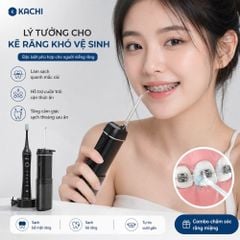 COMBO chăm sóc răng miệng toàn diện: bàn chải điện làm sạch bề mặt răng + tăm nước làm sạch kẽ răng