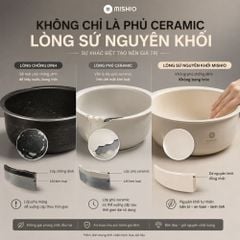 Nồi cơm điện lòng sứ dưỡng sinh 1.2L Mishio MK381