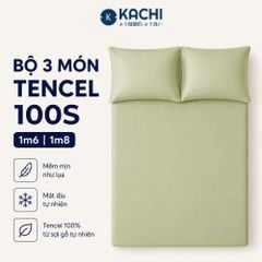 Bộ Drap 3 Món Kachi MK445 Tencel 100% (100s) Thượng Hạng – Trải Nghiệm Xa Xỉ Cho Giấc Ngủ Hoàng Gia