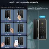  Khóa Cửa Thông Minh Kachi MK45 cho cửa không có khung như cửa kính, cửa gỗ trượt – Mở Khóa App + Vân tay + Chìa khóa + Thẻ từ + Mã số 