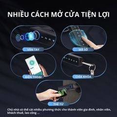 Khóa Cửa Thông Minh Kachi MK43 – Mở Khóa App Tuya + Vân tay + Chìa khóa + Mã số