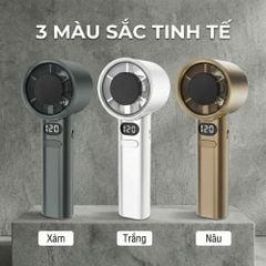 Quạt Cầm Tay Kachi MK442 – 120 Cấp Độ Gió Tuabin, Màn Hình LED Hiển Thị Pin, Bảo Hành 18 Tháng