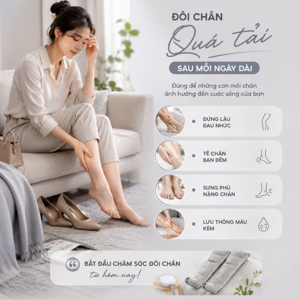 Máy nén ép trị liệu suy giãn tĩnh mạch chân Kachi MK394