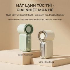 Quạt Cầm Tay Mini Kachi MK441 - Pin Khủng 3000mAh, Màn Hình LED Hiển Thị, 6 Cấp Độ Gió (Bảo Hành 18 Tháng)