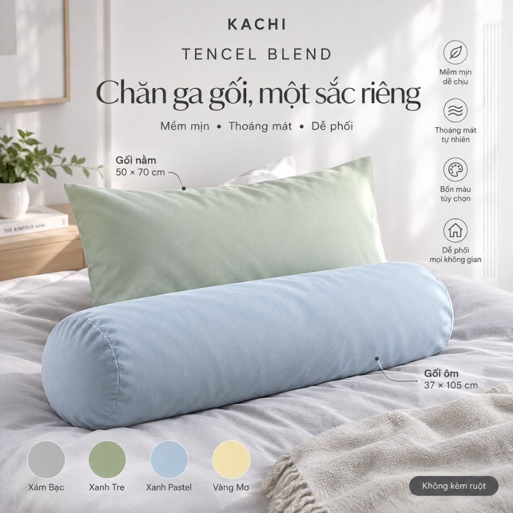 Vỏ gối Kachi Tencel Blend MK476/MK480 – hình ảnh chi tiết 10