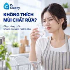 Nước rửa chén Dr Cleany 2kg – Ít bọt, không mùi, không hương liệu