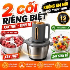 Máy Xay Thực Phẩm Đa Năng Mishio MK444 (2.0L) - Cối Thủy Tinh tặng cối Inox 304 Phân Loại Thực Phẩm Sống Chín