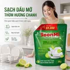 Nước Rửa Chén Soonmi Hương Chanh 1.2kg & 3kg - Sạch Bong Kin Kít, An Toàn Da Tay MK