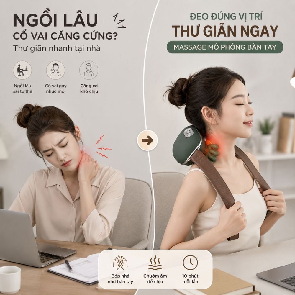 Máy Massage Cổ Vai Gáy Kachi MK449 - Giải Pháp Thư Giãn Hoàn Hảo