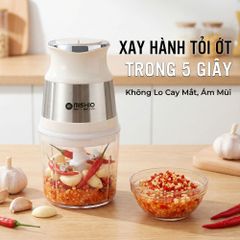 Máy Xay Mini Mishio MK389 - Dung Tích 0.8L, Xay Đồ Ăn Dặm, Gia Vị, Đồ Khô, Công Suất 250W Mạnh Mẽ
