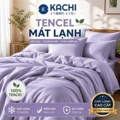 Bộ Drap Lụa Tencel 100% – Mát Lạnh, Mềm Mịn (Size 1m6/1m8 – Bọc Nệm Dày 20cm) MK445 Kachi