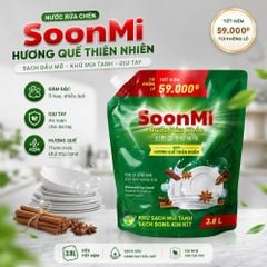 Nước rửa chén hương Quế Soonmi túi lớn 4KG - Dung tích 3.8L MK