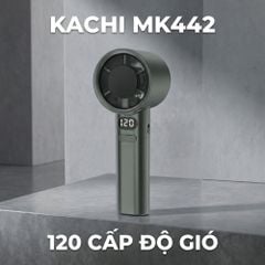 Quạt Cầm Tay Kachi MK442 – 120 Cấp Độ Gió Tuabin, Màn Hình LED Hiển Thị Pin, Bảo Hành 18 Tháng
