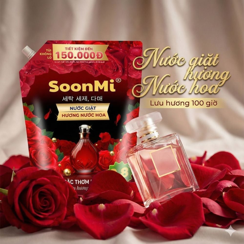 Combo Sạch thơm: Nước giặt + Nước xả + Nước lau sàn Tặng thêm nước rửa chén