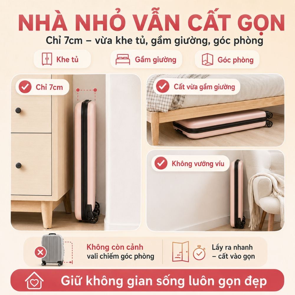 Vali Du Lịch Xếp Gọn MK356 24 Inch – Gọn Khi Cất, Tiện Khi Đi