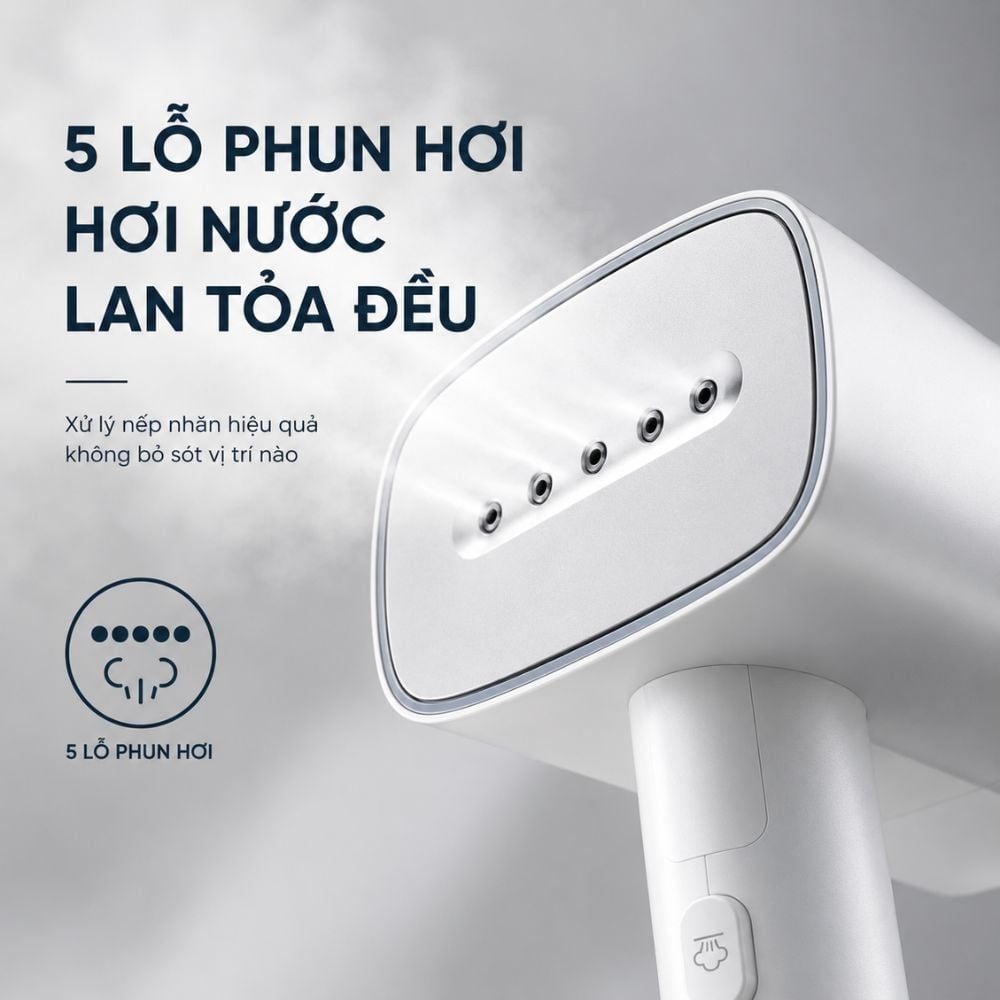 Bàn ủi hơi nước cầm tay Kachi MK464 1400W | Ủi nhanh, nhỏ gọn