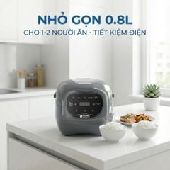 Nồi cơm điện lòng sứ dưỡng sinh Mishio MK365 chống dính tự nhiên trọn đời không bong tróc