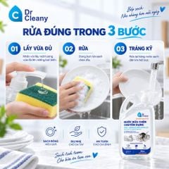 Nước rửa chén Dr Cleany 2kg – Ít bọt, không mùi, không hương liệu