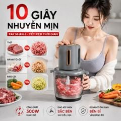 Máy Xay Thực Phẩm Đa Năng Mishio MK444 (2.0L) - Cối Thủy Tinh tặng cối Inox 304 Phân Loại Thực Phẩm Sống Chín