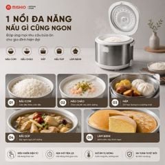 Nồi Cơm Điện Lòng Sứ 1.8Lít Mishio MK402 Không Bong Tróc Men Chống Dính Tự Nhiên
