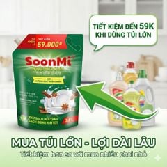 Nước rửa chén hương Quế Soonmi túi lớn 3.8L MK