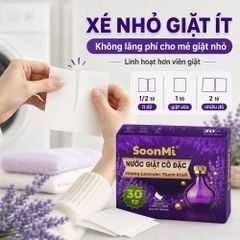 Nước Giặt Cô Đặc SoonMi Hương Lavender - Công Nghệ Giặt Tẩy Thế Hệ Mới (Hộp 30 Tờ) MK