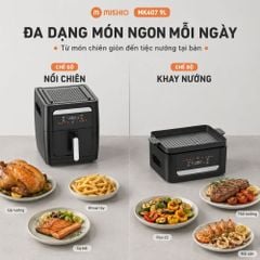 Nồi Chiên Không Dầu Kèm Vỉ Nướng 2-in-1 Mishio MK407: Nâng Tầm Món Ngon, Tiện Lợi Vượt Trội