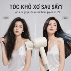 Máy Sấy Tóc Tốc Độ Cao Kachi ION (110.000 vòng/phút) - Sấy Nhanh, Chăm Sóc Tóc Ion Âm, Kiểm Soát Nhiệt NTC