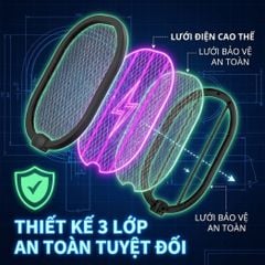 Đèn muỗi có chức năng vợt muỗi Kachi MK386 với đế sạc tích hợp