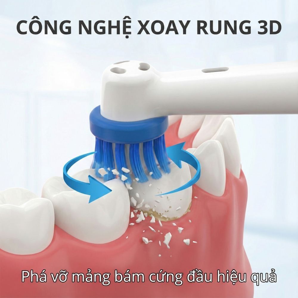 Bàn Chải Điện Đầu Xoay Tròn Kachi MK361