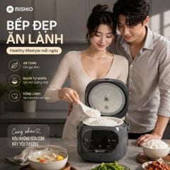 Nồi cơm điện lòng sứ dưỡng sinh 1.2L Mishio MK381
