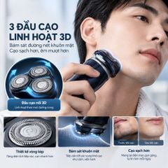 Máy cạo râu Kachi MK484 – 3 đầu cạo linh hoạt 3D, chống nước IPX7