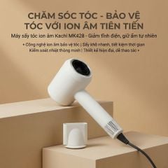 Máy Sấy Tóc Tốc Độ Cao Kachi ION (110.000 vòng/phút) - Sấy Nhanh, Chăm Sóc Tóc Ion Âm, Kiểm Soát Nhiệt NTC