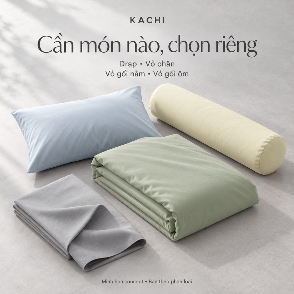 Bộ chăn ga gối Kachi Tencel Blend – hình ảnh chi tiết 3