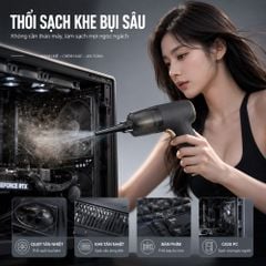 Máy Thổi Bụi vệ sinh Không Dây Kachi MK367 kèm phụ kiện hút bụi