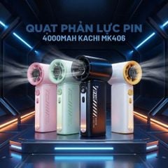 Quạt Phản Lực Cầm Tay Kachi MK406 – Pin 4000mAh, Gió Mạnh Gấp 1.5 Lần
