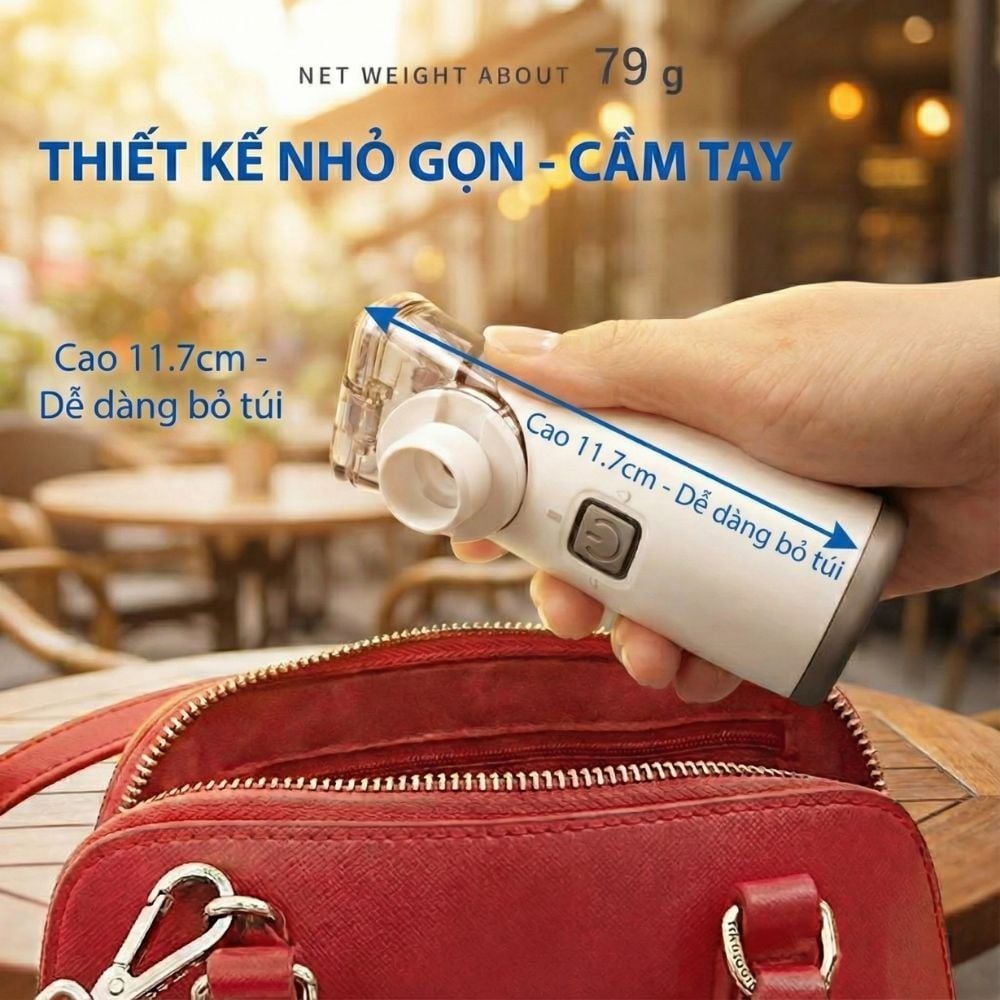 Máy Xông Khí Dung Cầm Tay Kachi YS35: Giải Pháp Hô Hấp Linh Hoạt Mọi Lúc, Mọi Nơi