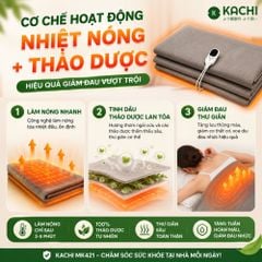 Thảm Chườm Nóng Ngải Cứu Đông Y Kachi MK421 - Giảm Đau Lưng, Vai Gáy Nhanh Chóng Tại Nhà