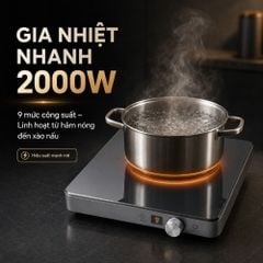 Bếp Từ Đơn Mishio MK448 Công Suất 2000W - Mặt Kính Kanger Hạng A