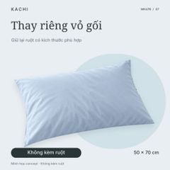 Vỏ gối nằm và vỏ gối ôm Kachi Tencel Blend 50x70cm MK476 MK480 – 4 màu tùy chọn