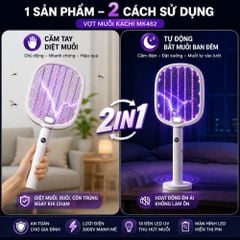 Vợt Bắt Muỗi Tự Động Kachi MK462 – Tích Hợp Đèn Bắt Muỗi, Màn Hình LED Thông Minh