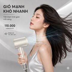 Máy Sấy Tóc Tốc Độ Cao Kachi ION (110.000 vòng/phút) - Sấy Nhanh, Chăm Sóc Tóc Ion Âm, Kiểm Soát Nhiệt NTC