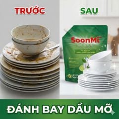 Nước Rửa Chén Soonmi Hương Chanh 1.2kg & 3kg - Sạch Bong Kin Kít, An Toàn Da Tay